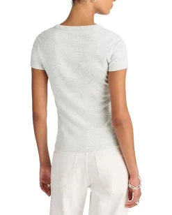 Women Madewell High V Ribbed Baby Tee