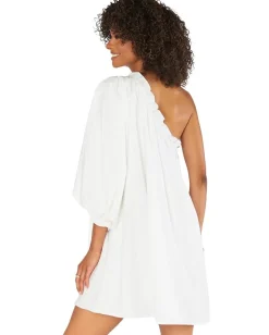 Show Me Your Mumu High Volume Mini Dress White Linen Best