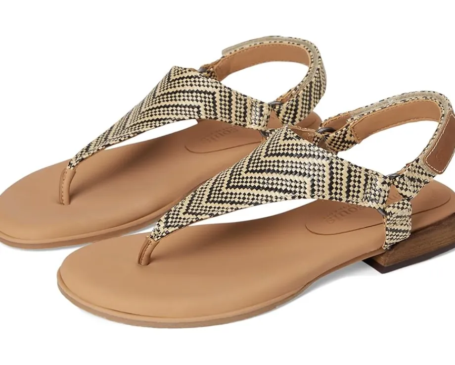 Gentle Souls by Kenneth Cole Holly Black/Tan Raffia Clearance