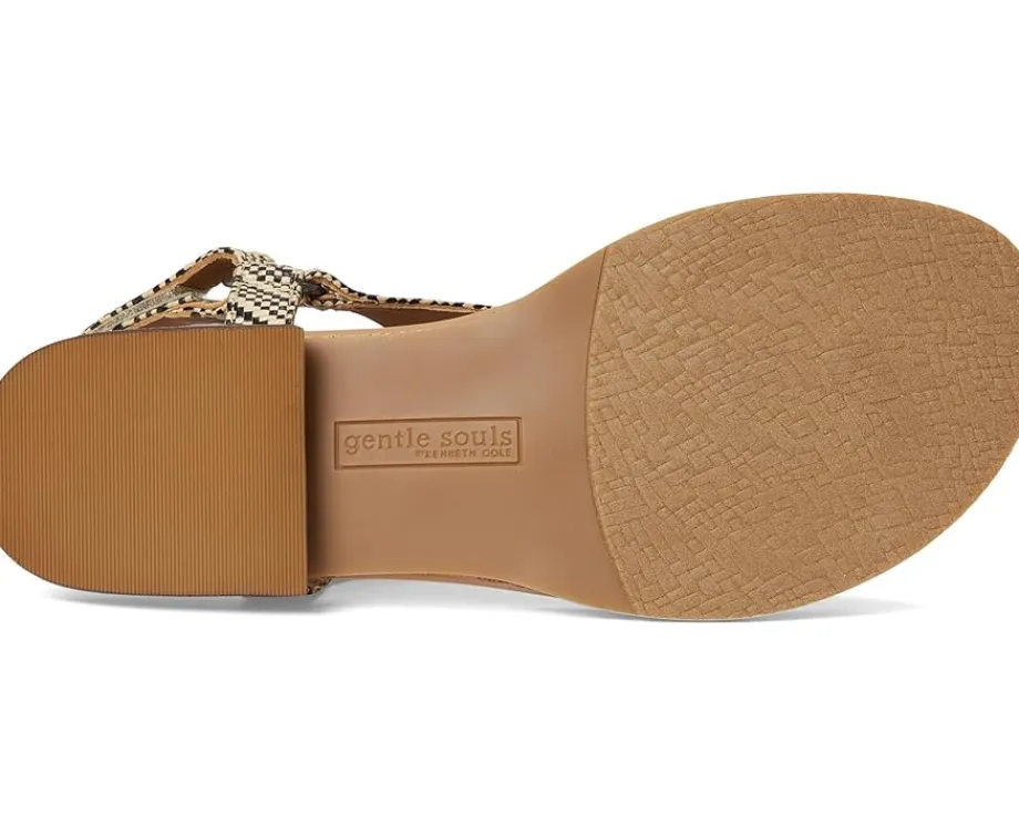 Gentle Souls by Kenneth Cole Holly Black/Tan Raffia Clearance
