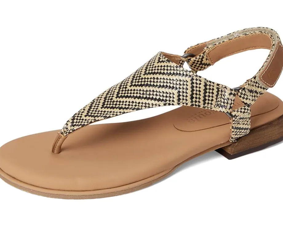 Gentle Souls by Kenneth Cole Holly Black/Tan Raffia Clearance