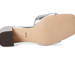 Women COACH Holly Block Heel Sandals with Quilting