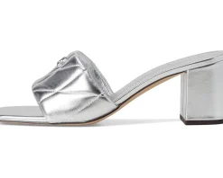 Women COACH Holly Block Heel Sandals with Quilting