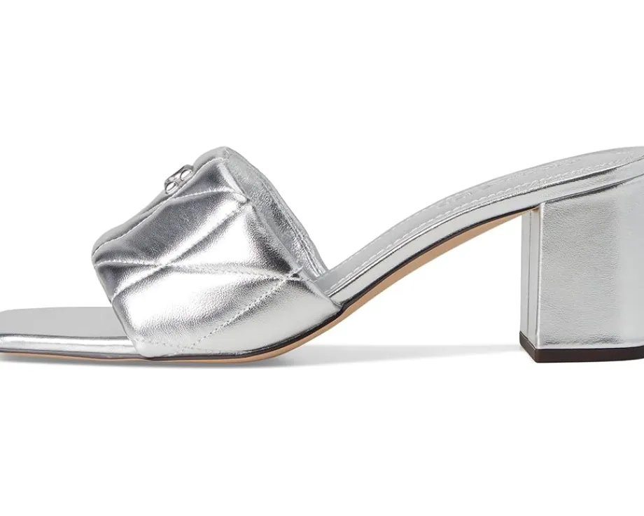 Women COACH Holly Block Heel Sandals with Quilting