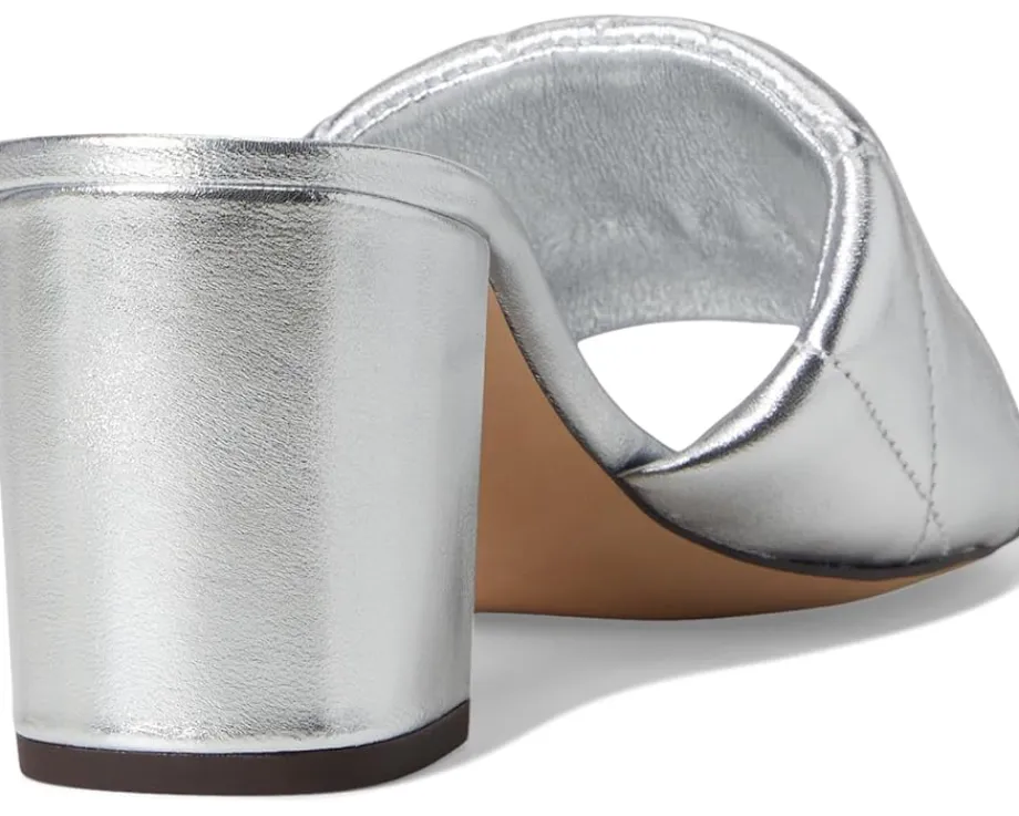 Women COACH Holly Block Heel Sandals with Quilting