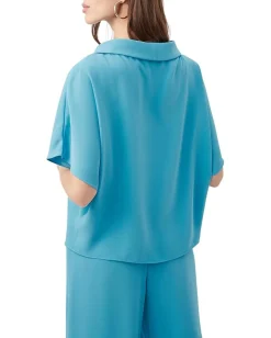 Trina Turk Honeysuckle Top Champion Cyan Sale