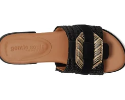 Gentle Souls by Kenneth Cole Hudson Black Raffia Discount