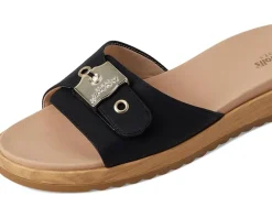 Dr. Scholl's Icon Now Black Faux Leather Hot