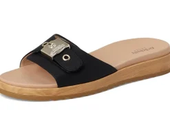 Dr. Scholl's Icon Now Black Faux Leather Hot