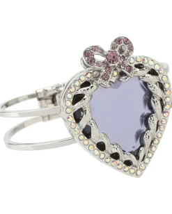 Betsey Johnson Iconic Crystal Heart Hinge Bangle Amethyst Discount