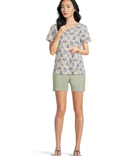 Tommy Bahama Indigo Palms Printed Short Sleeve Tee Bleached Sand Sale