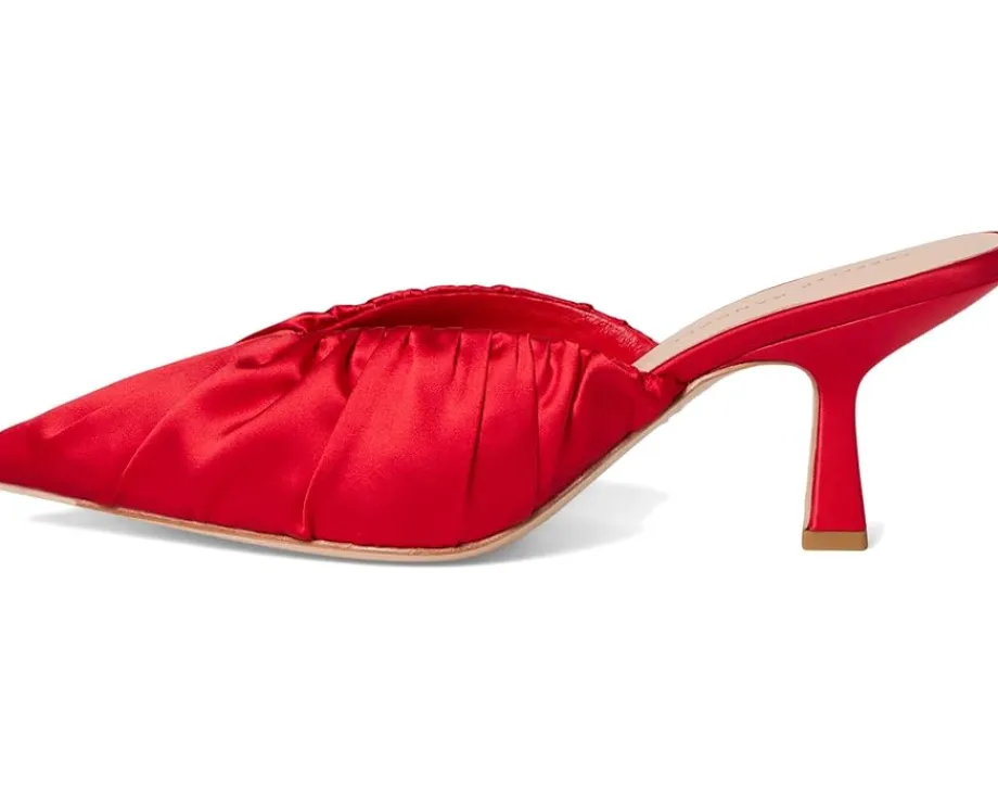 Loeffler Randall Inez Smocked Mid-heel Mule Red