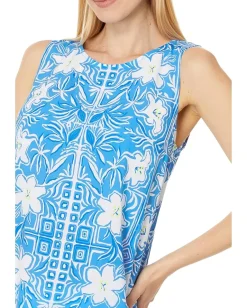 Lilly Pulitzer Iona Sleeveless Top Lunar Blue My Flutter Half Engineered Woven Top Best