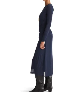 Madewell Irina Dress Mesh Classic Navy Outlet