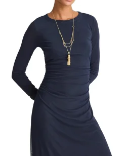 Madewell Irina Dress Mesh Classic Navy Outlet