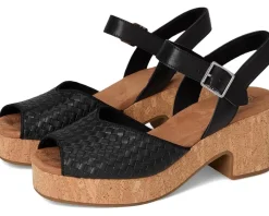 TOMS Isla Peep Toe Black1 Hot