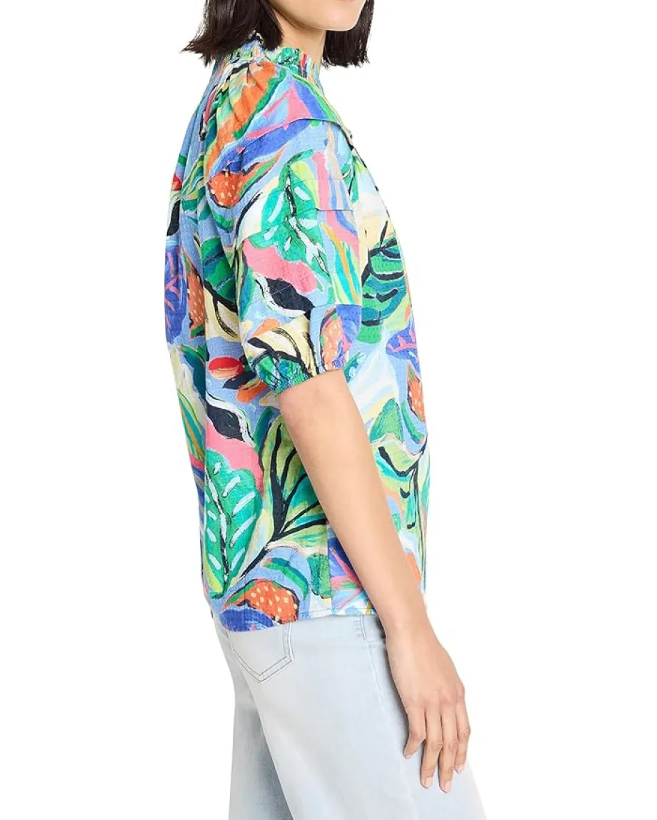 NIC+ZOE Island Beat Top Blue Multi Best