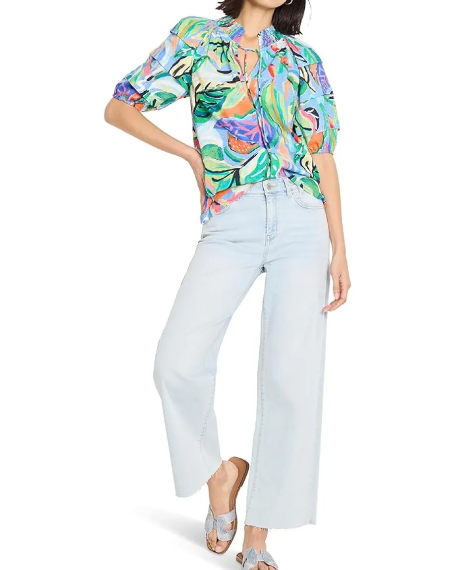 NIC+ZOE Island Beat Top Blue Multi Best