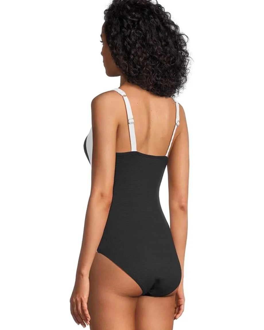 Tommy Bahama Island Cays Color-Block Tie One-Piece White Online