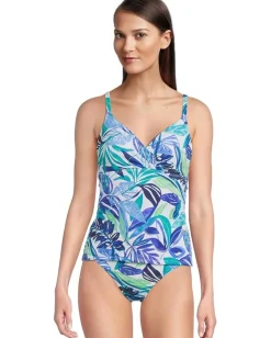 Tommy Bahama Island Cays Marina Uw Tankini Beach Glass Blue Outlet