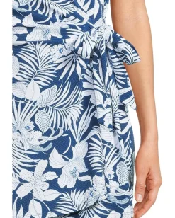 Tommy Bahama Islandcays Blooms Wrap Romper Indigo Tide Best