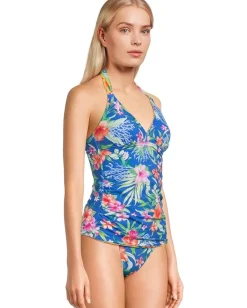 Tommy Bahama Isola Vita Reversible Halter Tankini Palace Blue Rev Online