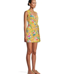 Tommy Bahama Isola Vita Wrap Romper Daffodil Daze Clearance