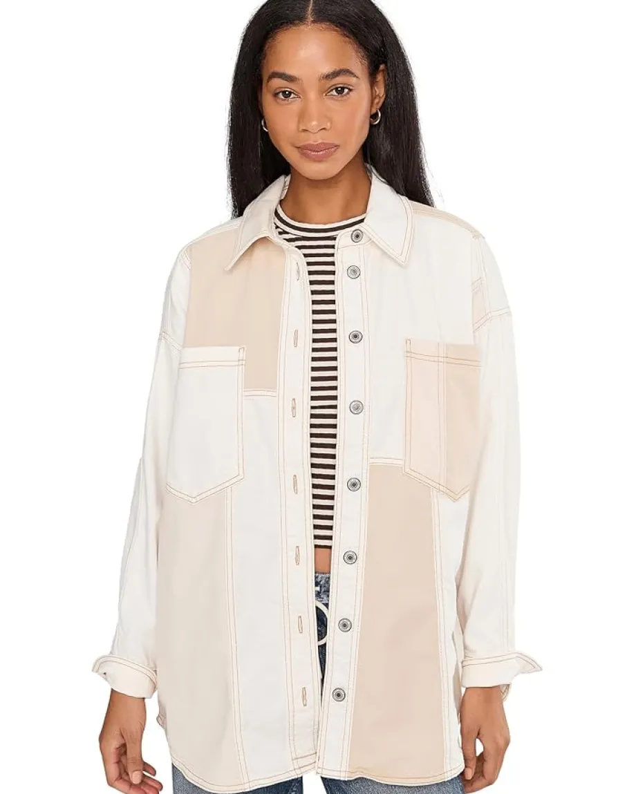 Women Free People Ivory Mountain Roads Shirt