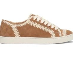 Frye Ivy Crochet Low Lace Sneaker Almond Clearance