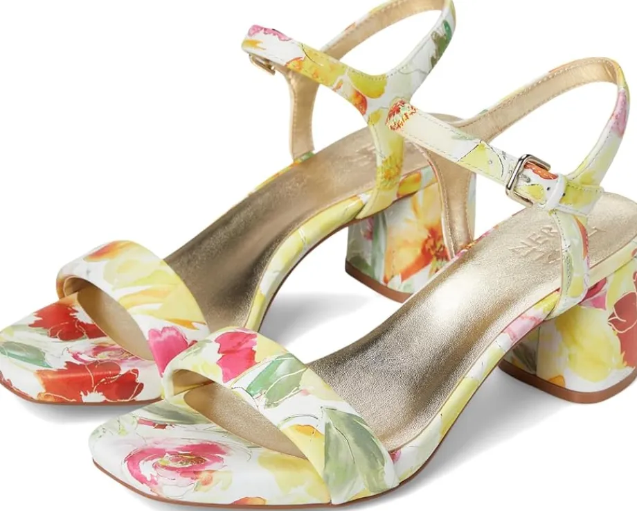 Naturalizer Izzy Sunlight Yellow Floral Leather Clearance