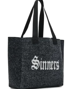 AllSaints Izzy Fzzy Saint Tote Black Discount