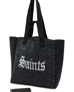 AllSaints Izzy Fzzy Saint Tote Black Discount