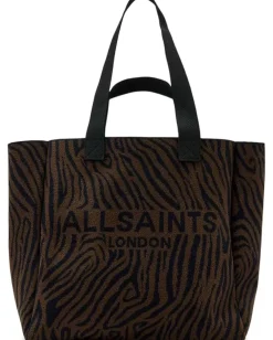 Women AllSaints Izzy Zebra East/West Tote