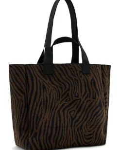 Women AllSaints Izzy Zebra East/West Tote
