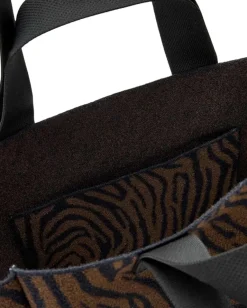 Women AllSaints Izzy Zebra East/West Tote