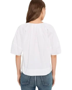 Madewell Jamie Top - Compact Cotton Sateen White New