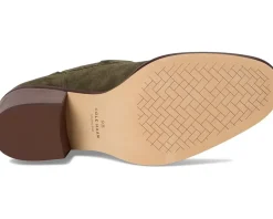 Cole Haan Janelle Chelsea Booties Olive Night Suede Outlet