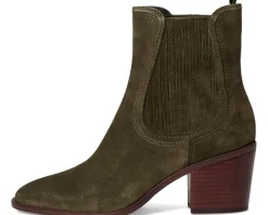 Cole Haan Janelle Chelsea Booties Olive Night Suede Outlet
