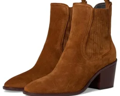 Cole Haan Janelle Chelsea Booties Tobacco Suede