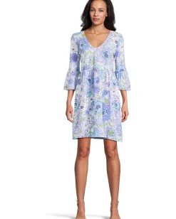Women Lilly Pulitzer Jannie V-neck 3/4 Sleeve