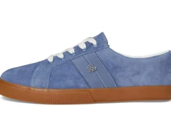 Lauren Ralph Lauren Janson II Suede & Nappa Leather Sneakers Capri Blue Clearance