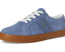 Lauren Ralph Lauren Janson II Suede & Nappa Leather Sneakers Capri Blue Clearance