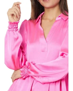 Lilly Pulitzer Jaylene Long Sleeve Top Cerise Pink