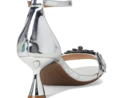 Aerosoles Jazzier Silver Mirror Floral Faux Leather