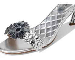 Aerosoles Jazzier Silver Mirror Floral Faux Leather