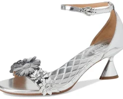 Aerosoles Jazzier Silver Mirror Floral Faux Leather