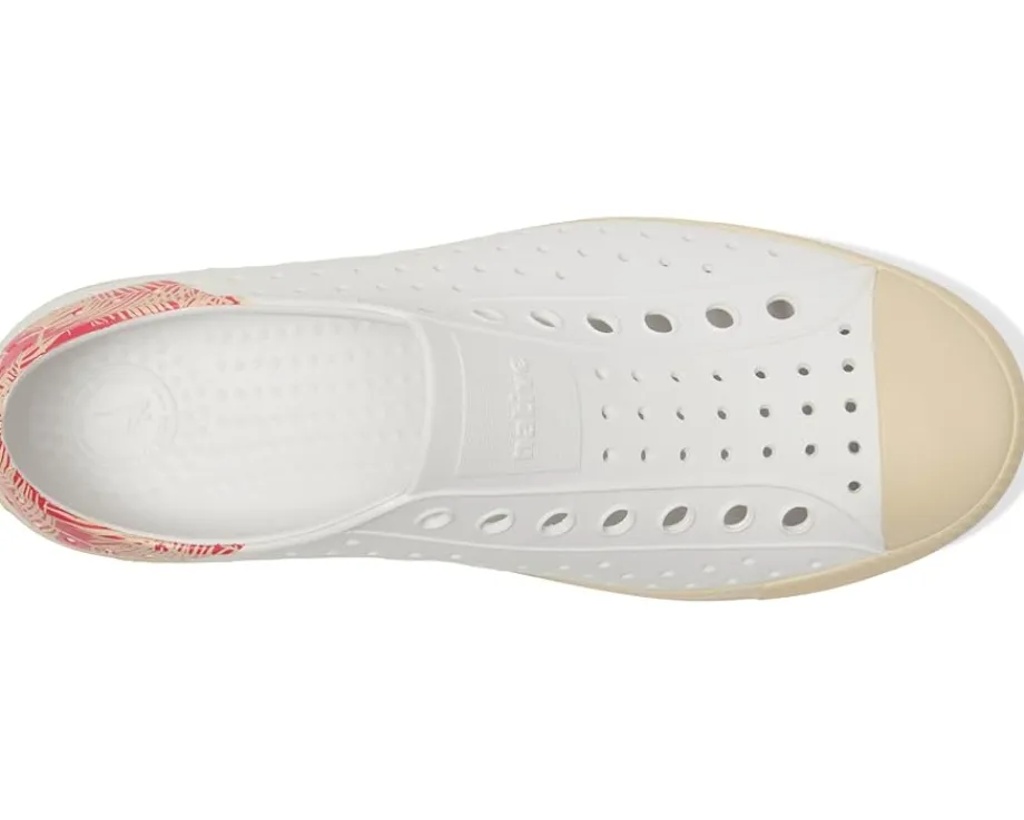 Native Shoes Jefferson Wanderfoam Block Shell White/ Bone White/ Popsicle Palm Block