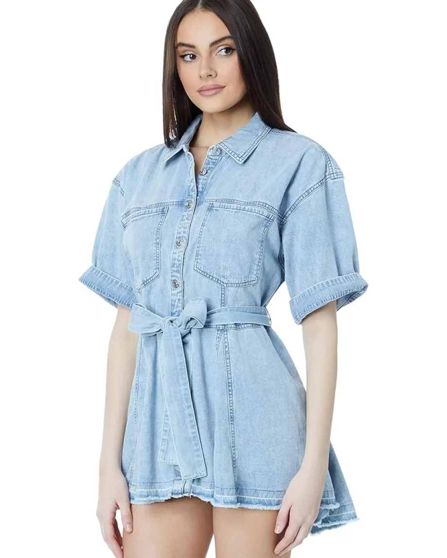 Women Free People Jenny Denim Tunic