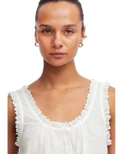 Madewell Jenny Top in Cotton Viscose Voile White Hot