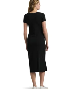 Women Lauren Ralph Lauren Jersey Twist-Front Midi Dress